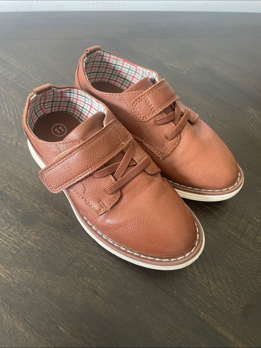 Boys Cat & Jack Casual Velcro Loafers in Brown
